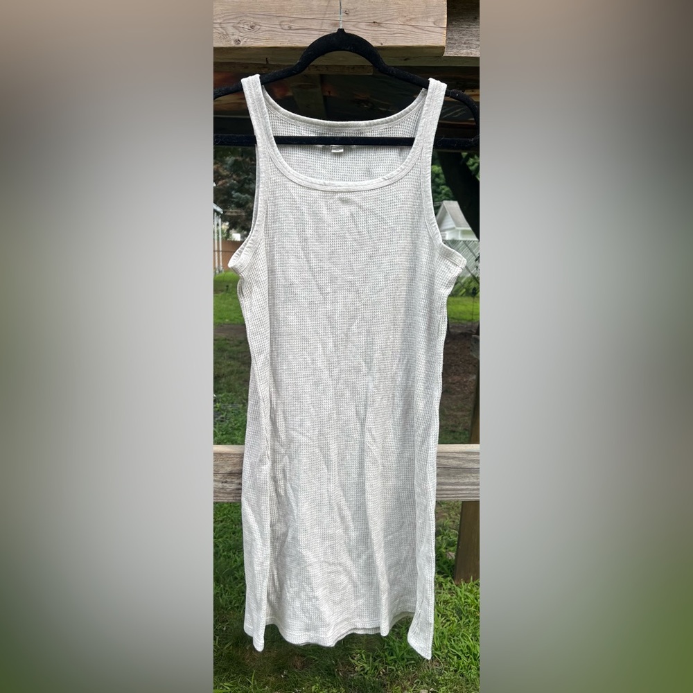 Waffle knit tank dress